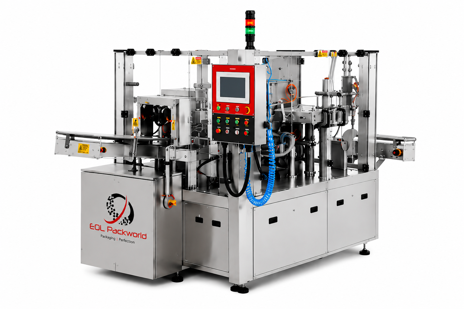Intermittent rotary standy pouch filling and sealing machine